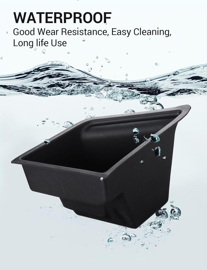 Basenor 2023 2022 2021 Tesla Model 3 Trunk Storage Bin, Trunk Organizer with Carpeted Lid, Waterproof Rear Trunk Side Storage Box for Model 3 Interior Accessories (Not Fit 2024 2025 Model 3) - Image 4